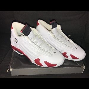 Air Jordan 14 candy canes.